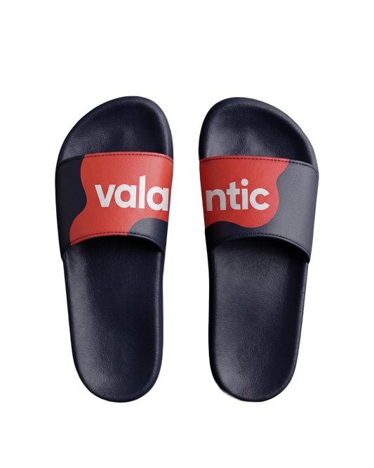 valantiletten (Bath Slippers) - Black / Coral Red